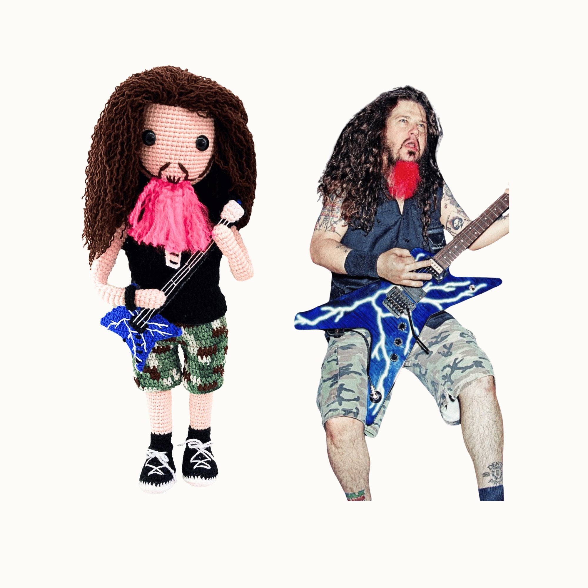 Dimebag Darrell Tribute Crochet Doll - Dollsey Gifts&Collectibles