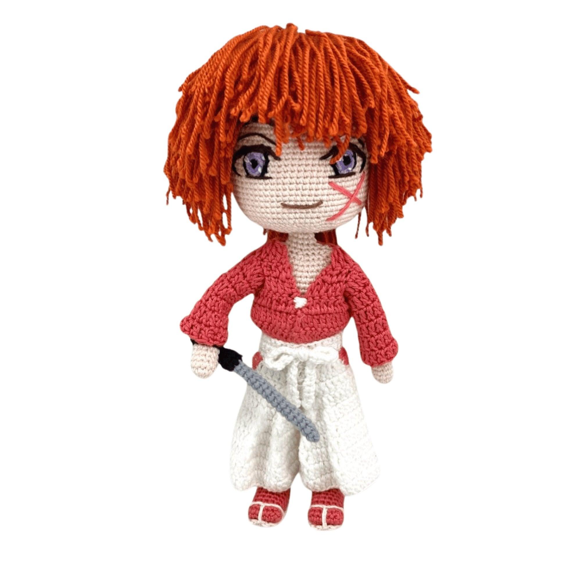 Kenshin Himura Handmade Crochet Doll - Dollsey Gifts&Collectibles