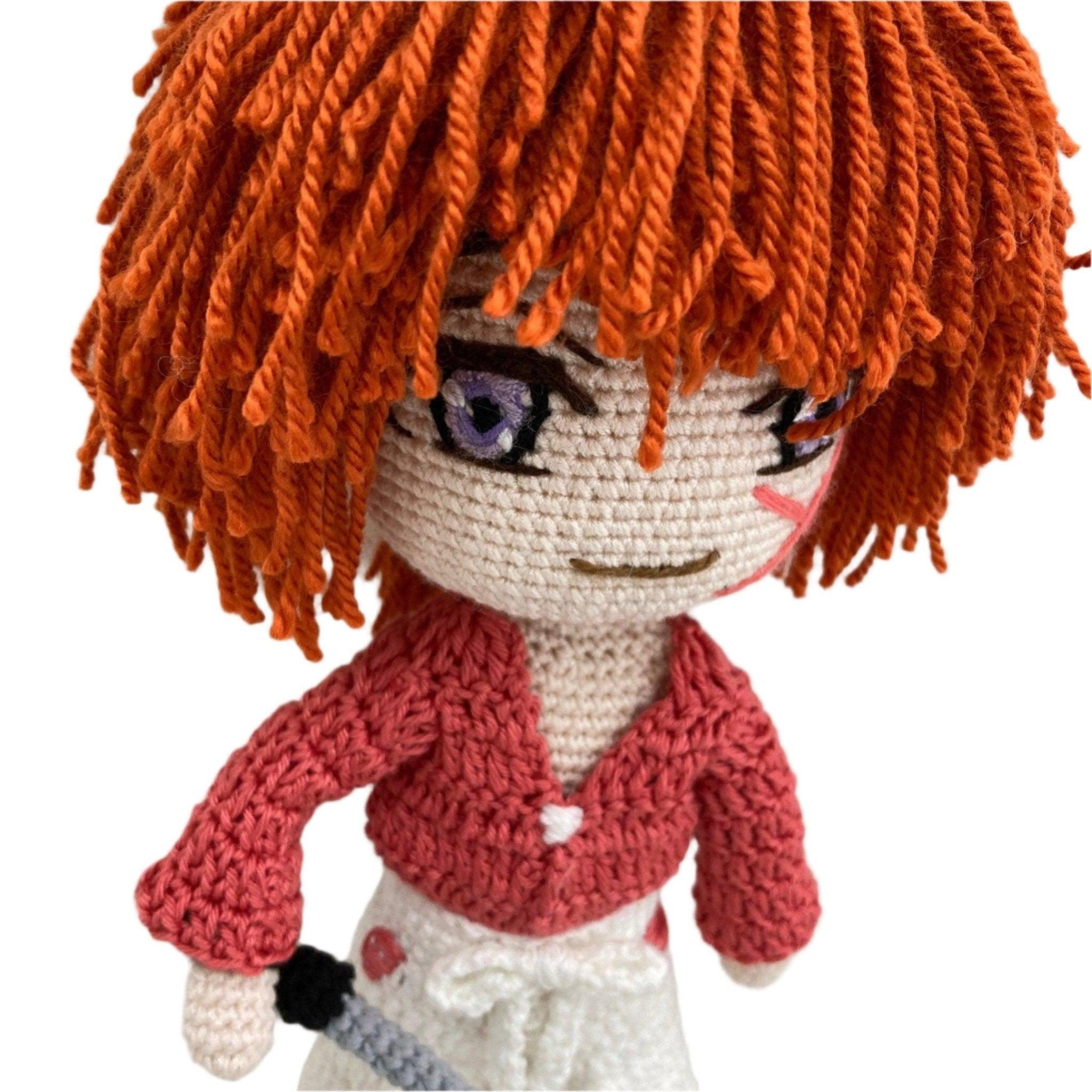 Kenshin Himura Handmade Crochet Doll - Dollsey Gifts&Collectibles