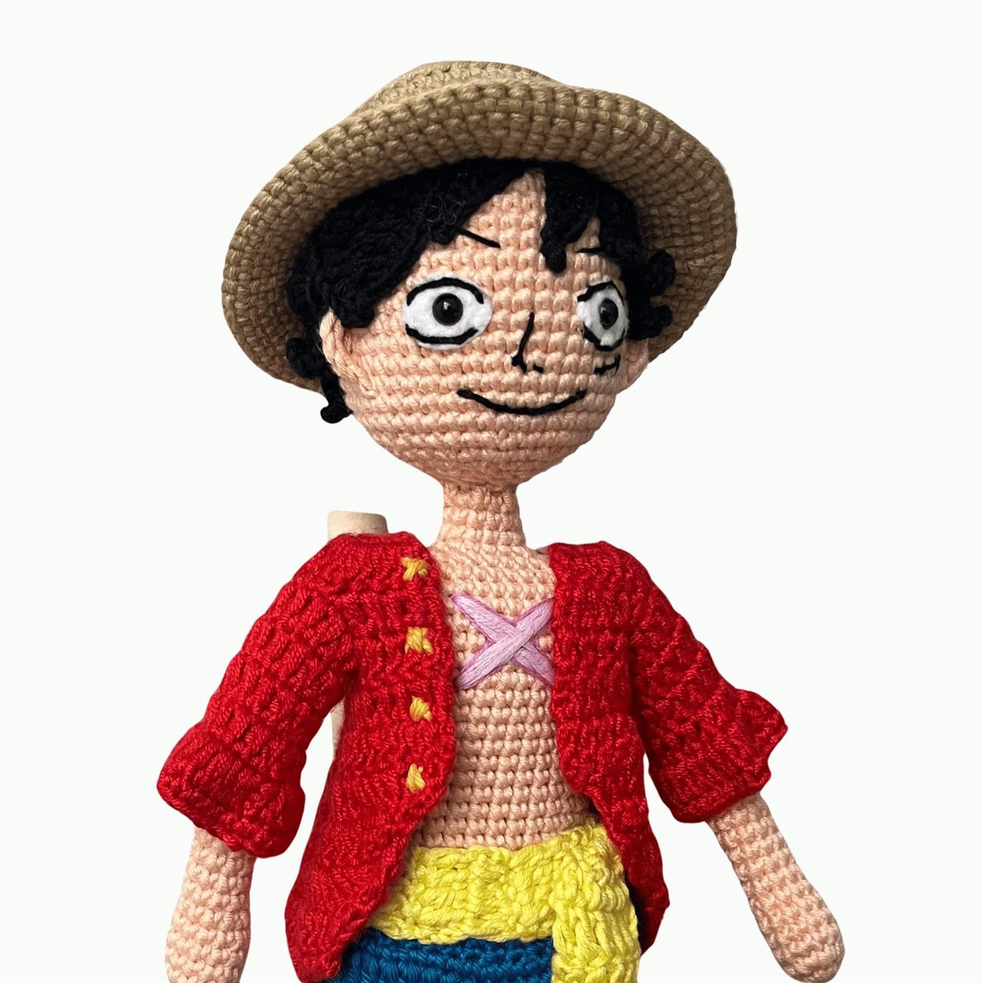 Monkey D. Luffy Crochet Doll, Handcrafted Crochet Collectible Doll - Dollsey Gifts&Collectibles