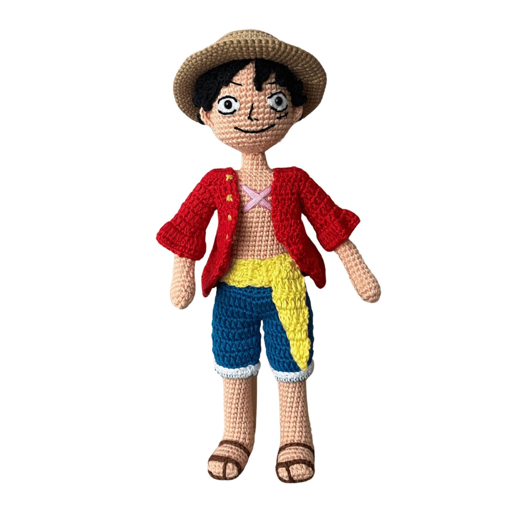 Monkey D. Luffy Crochet Doll, Handcrafted Crochet Collectible Doll - Dollsey Gifts&Collectibles