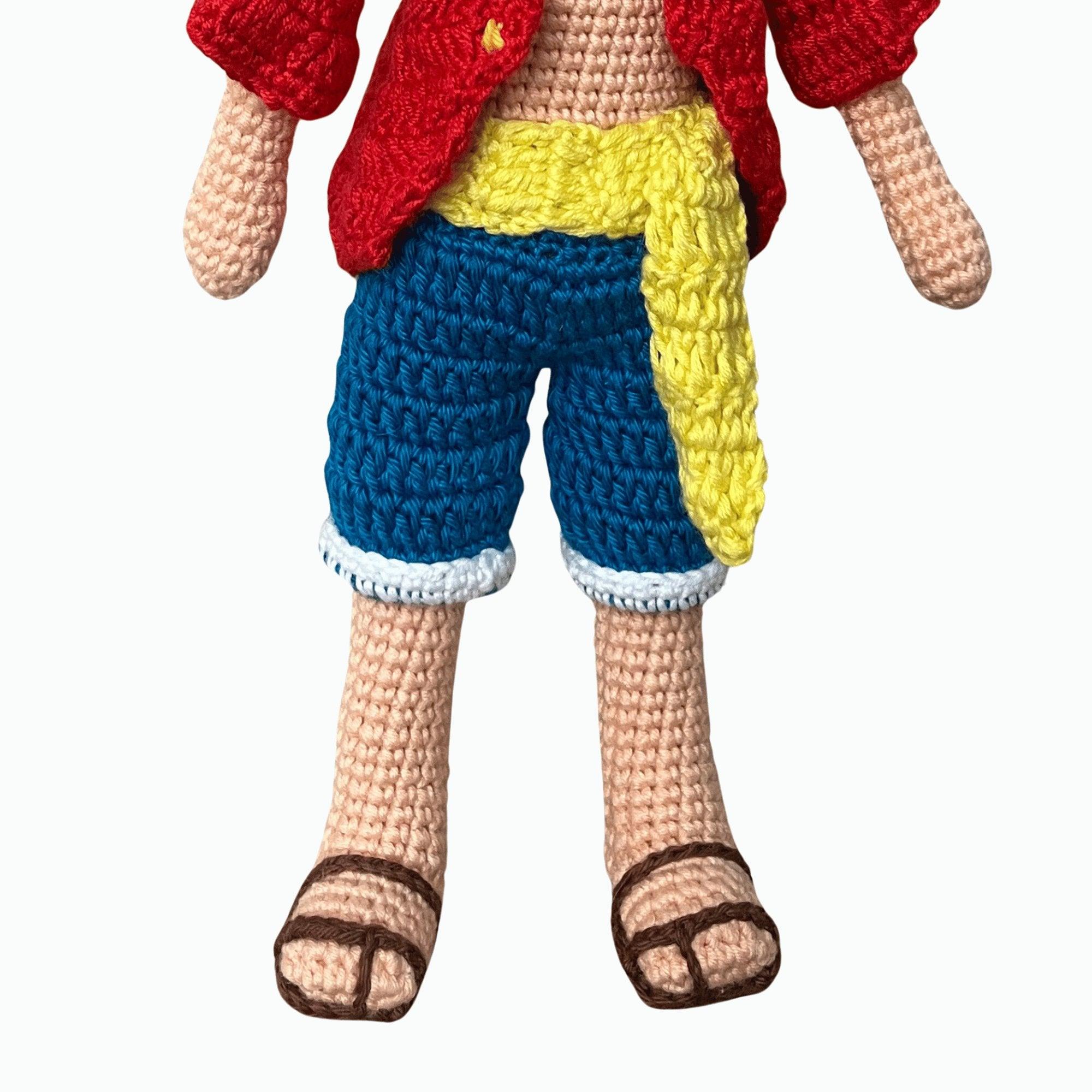 Monkey D. Luffy Crochet Doll, Handcrafted Crochet Collectible Doll - Dollsey Gifts&Collectibles